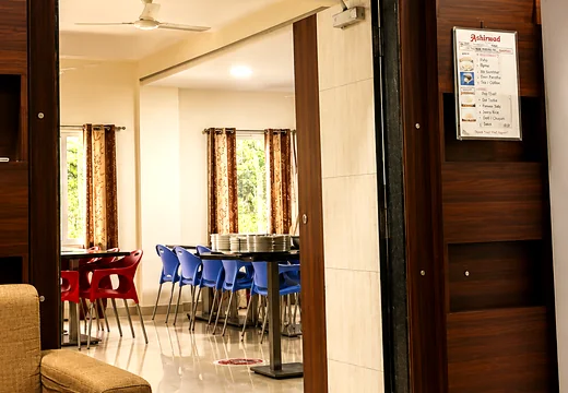 Restaurant entrance and seating area